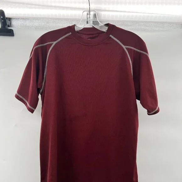Champion Double Dry Men's Short Sleeve Active Tee Maroon Size Small - Picture 2 of 9